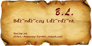 Bánóczy Lóránt névjegykártya